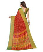 Vamika Red Chiffon Brasso Bollywood Style Woven Saree (ALIZA RED) - Distacart
