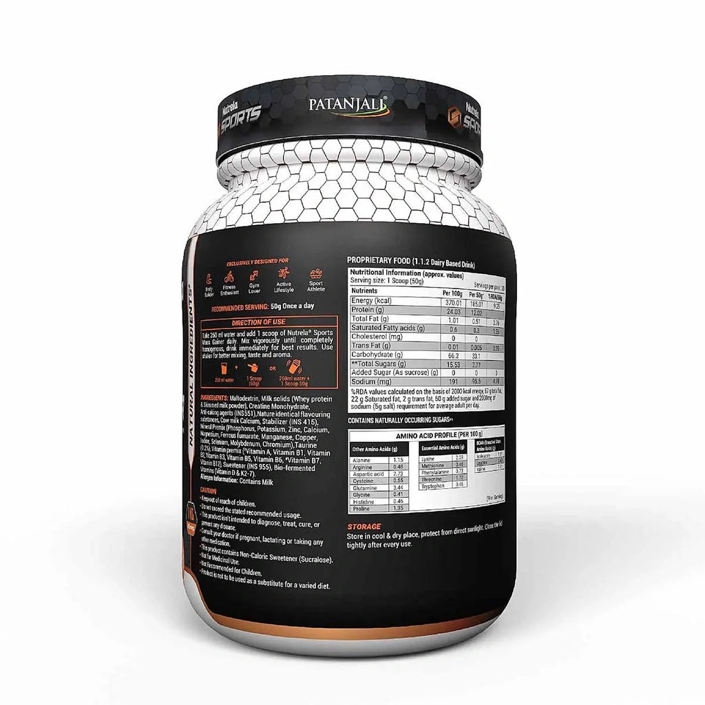 Patanjali Nutrela Sports Mass Gainer (Mal- Kulfi) - Distacart