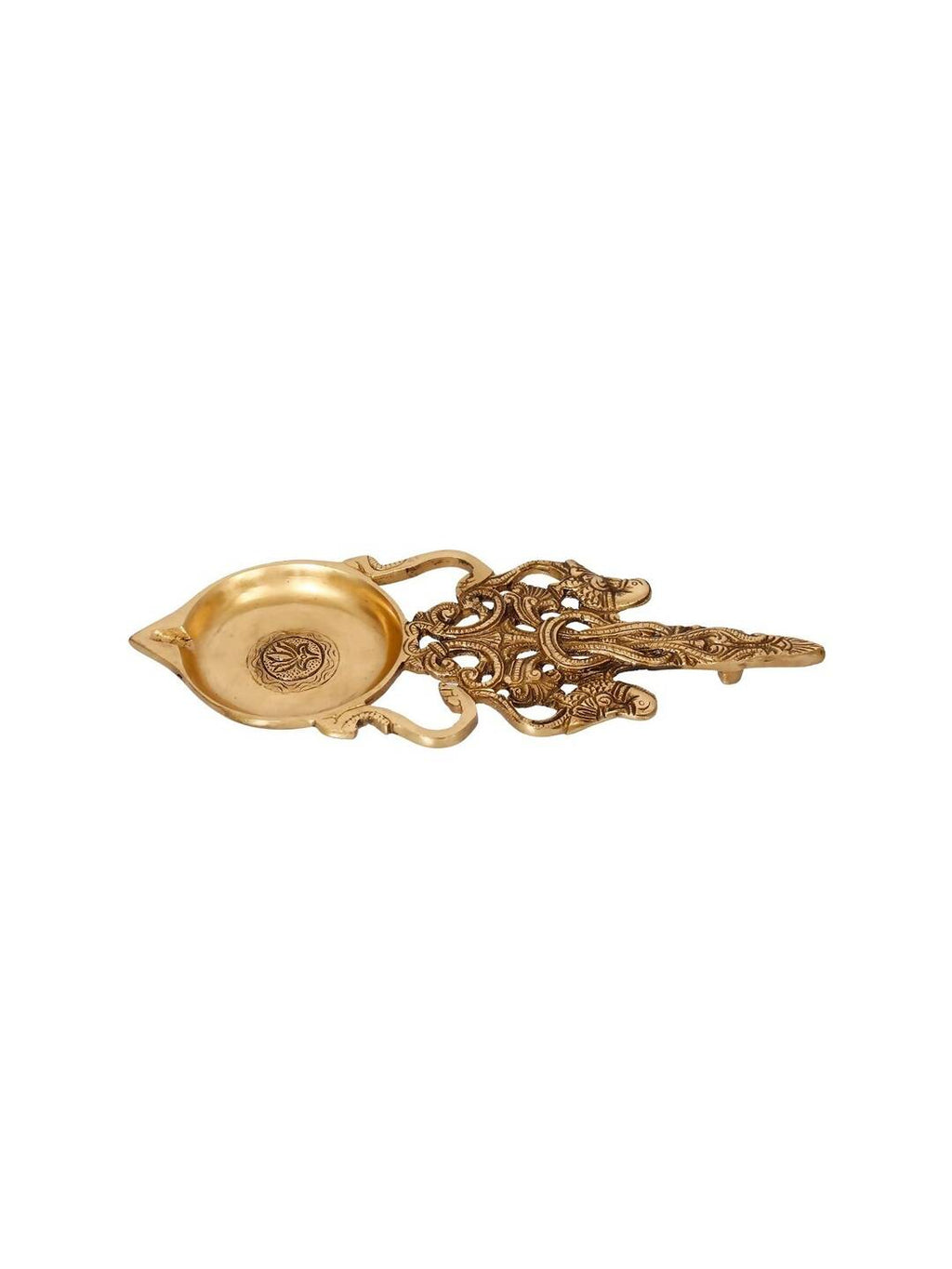 eCraftIndia Gold-Toned Carved Diya