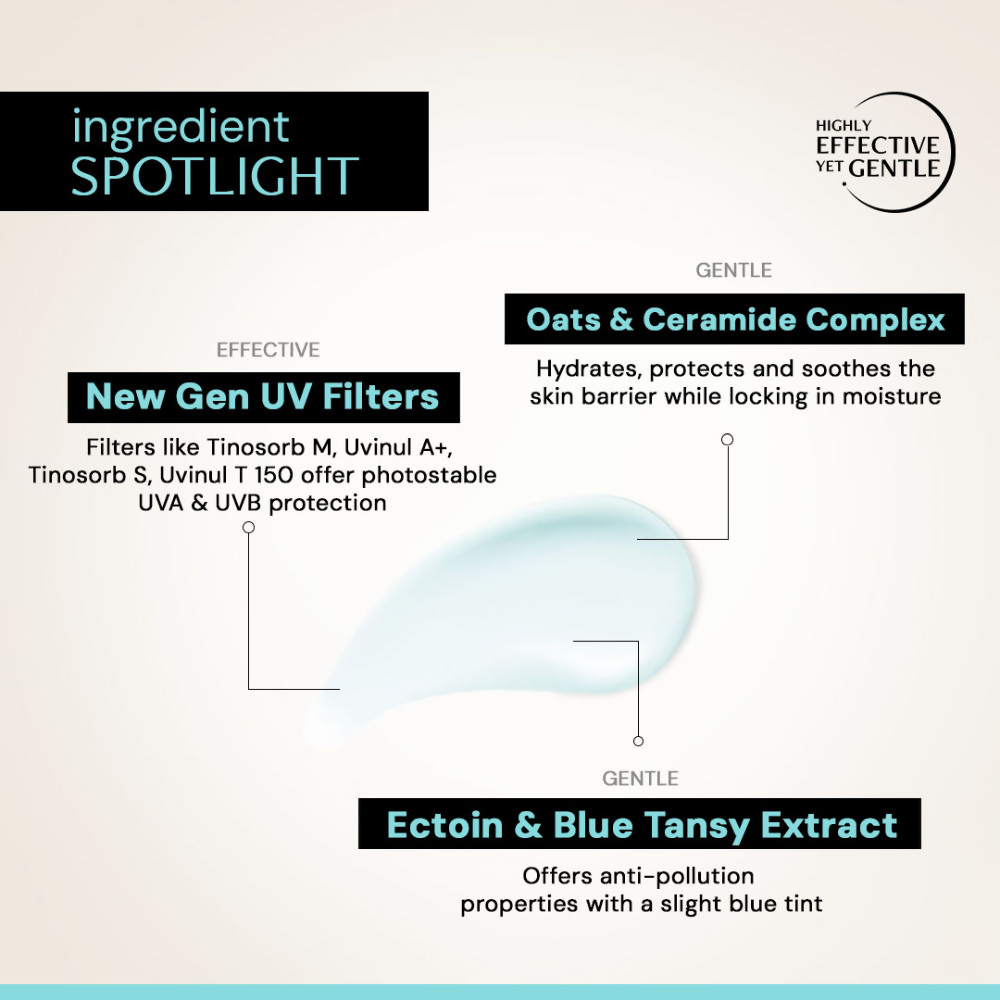Deconstruct Oats & Ceramide Gel Sunscreen In Vivo Tested SPF 50 PA+++ - Distacart