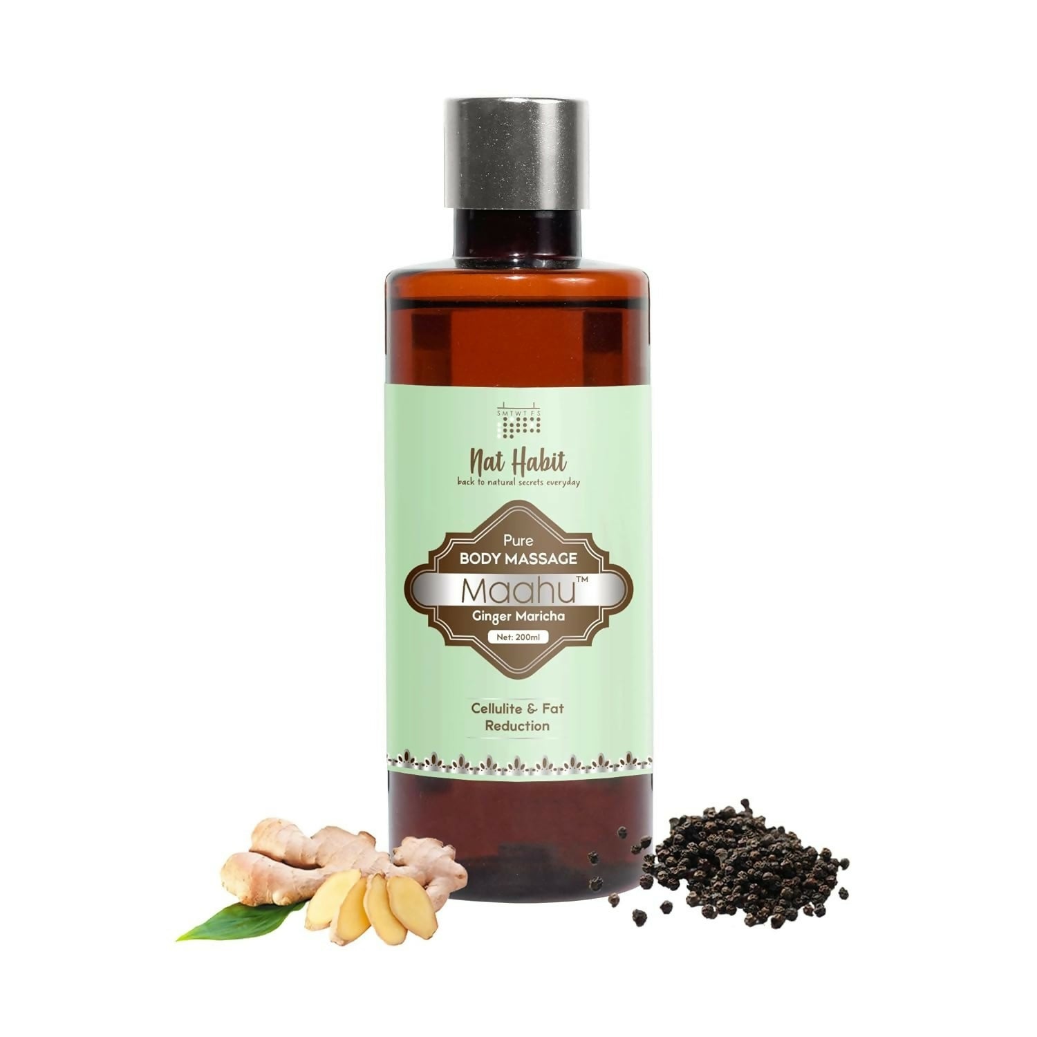 Nat Habit Pure Ginger Maricha Maahu, Ayurvedic Body Massage Oil