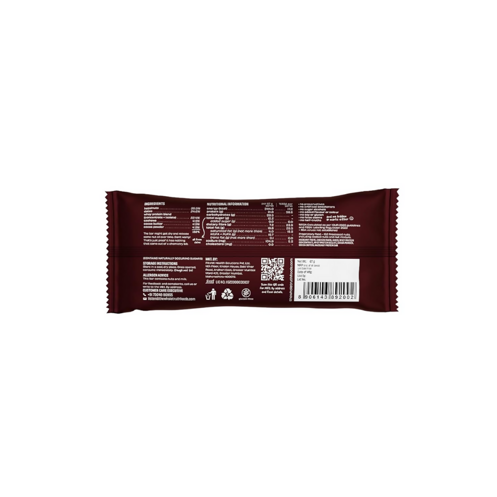 The Whole Truth High Protein Hazelnut Cocoa Protein Bar - Distacart