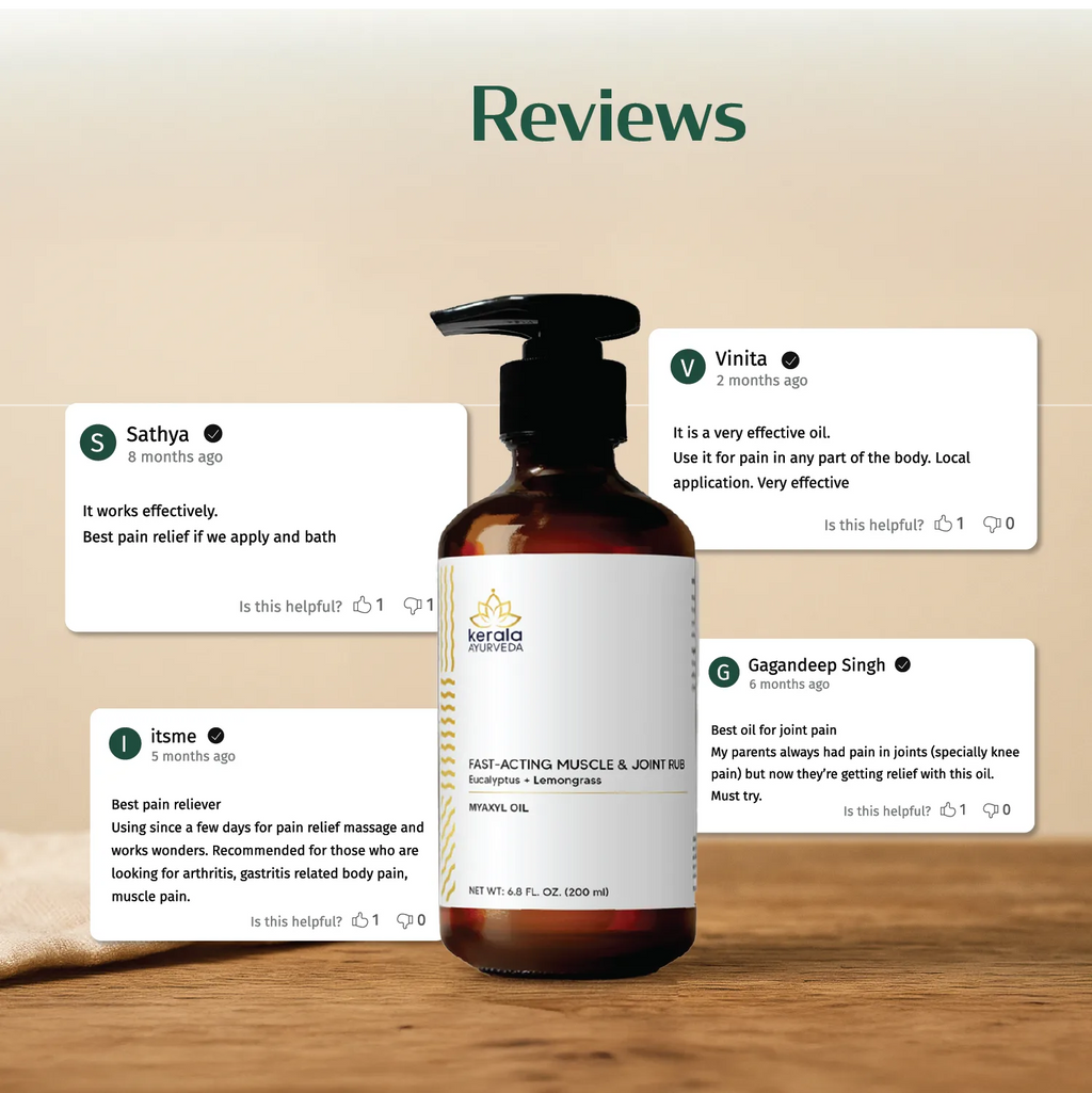 Kerala Ayurveda USA Fast-Acting Muscle & Joint Rub - Myaxyl Oil