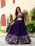 Lehenga Mart Designer Indian Wedding Lehenga Choli-Blue - Distacart