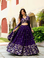 Lehenga Mart Designer Indian Wedding Lehenga Choli-Blue - Distacart
