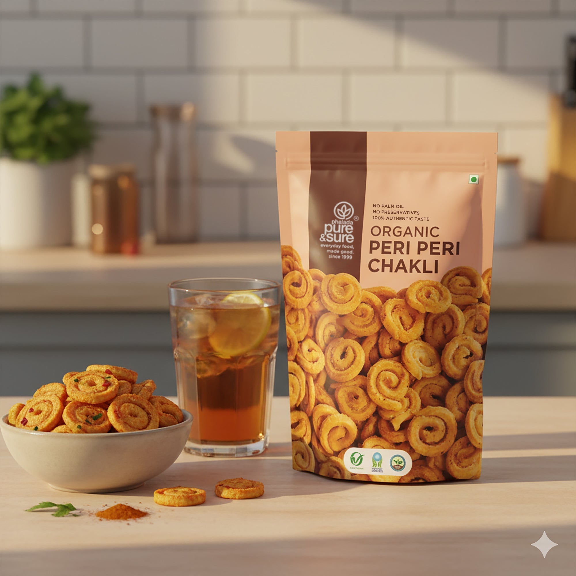 Pure & Sure Organic Peri Peri Chakli - Distacart