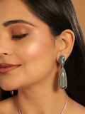 Nuyug 22K Gold Plated Labradorite Stone Contemporary Drop Earrings - Distacart