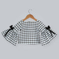 Pink Cow Fashions Box Printed Top With Bow