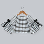 Pink Cow Fashions Box Printed Top With Bow