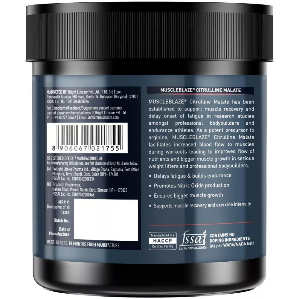 MuscleBlaze Citrulline Malate