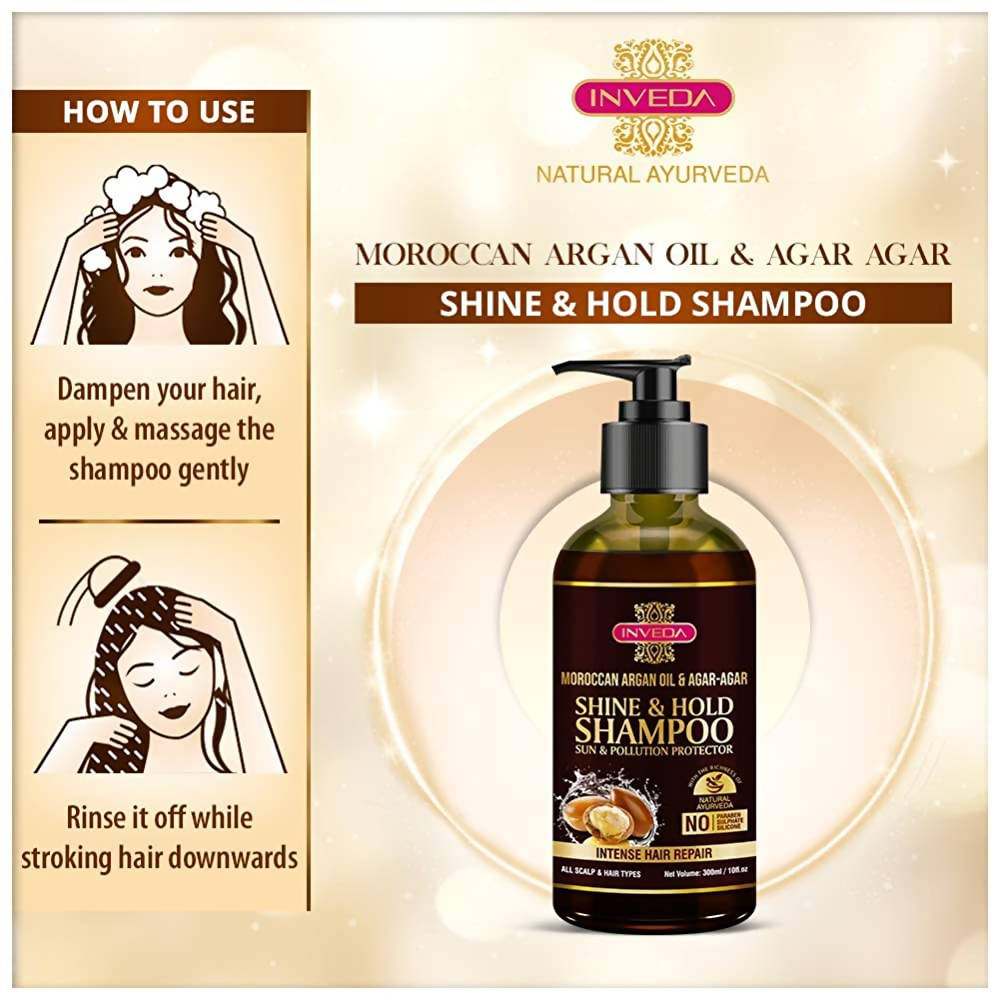Inveda Moroccan Argan Oil & Agar Agar Shine & Hold Shampoo