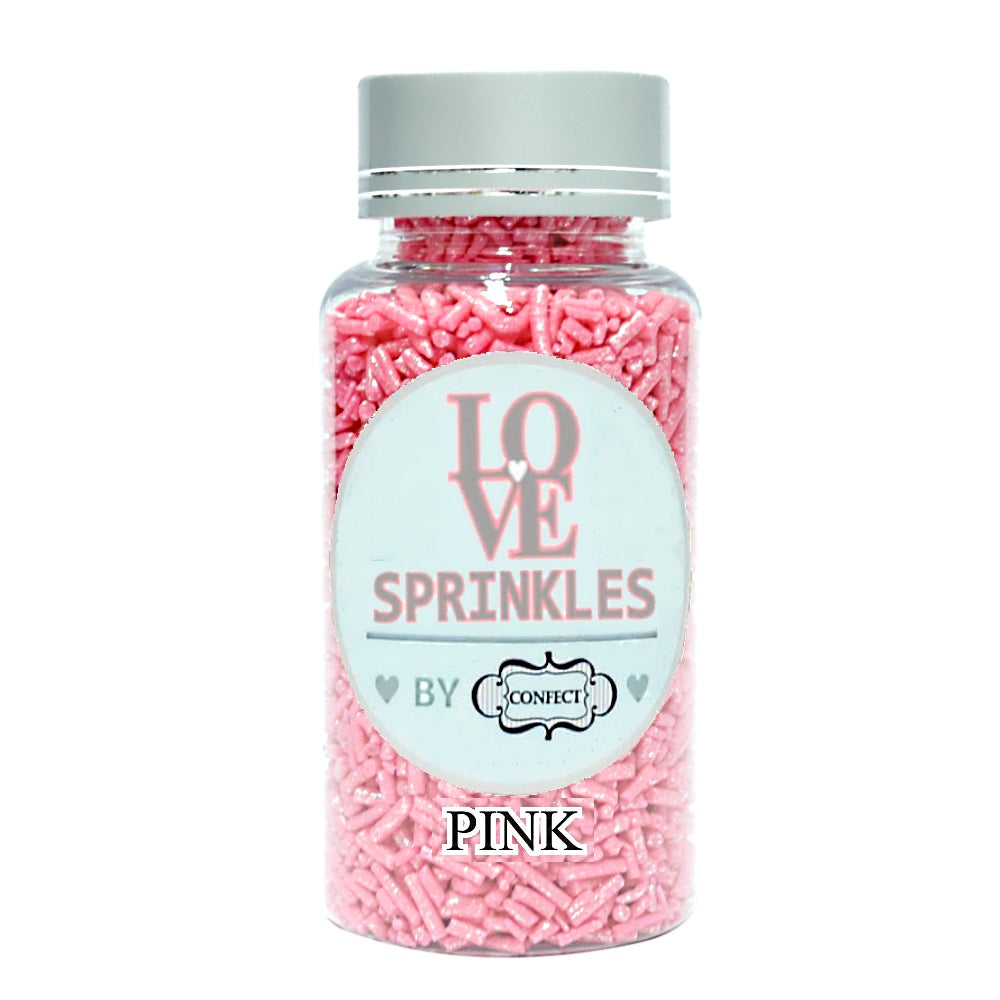 confect pink vermicelli sprinkles 90 gms