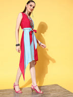Yufta Pink Fit & Flare Dress - Distacart
