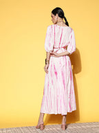 Yufta Pink Midi Dress - Distacart