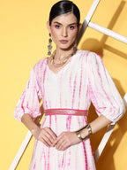 Yufta Pink Midi Dress - Distacart