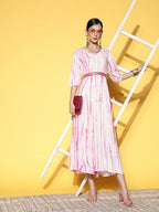 Yufta Pink Midi Dress - Distacart