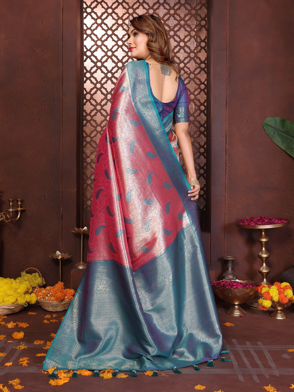 Anaita Banarasi Tissue Silk Saree - Distacart