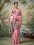 Anaita Pink Tissue Saree With Blouse - Distacart