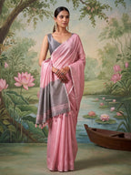 Anaita Pink Tissue Saree With Blouse - Distacart