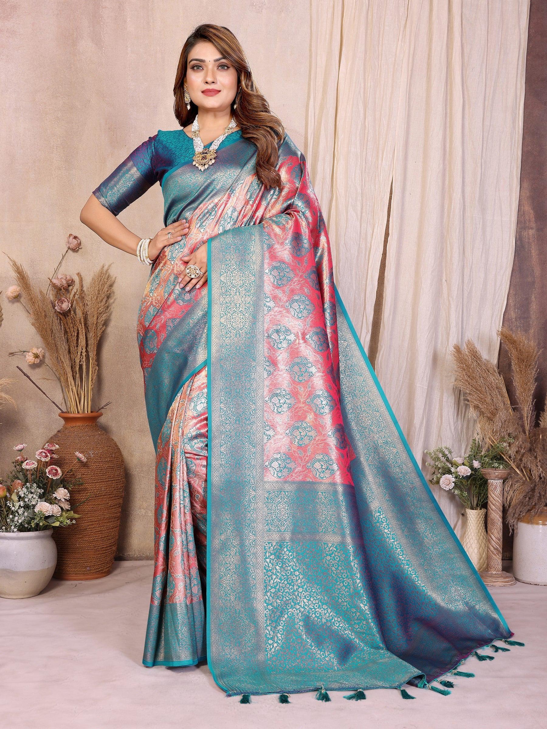 Anaita Banarasi Tissue Silk Saree - Distacart