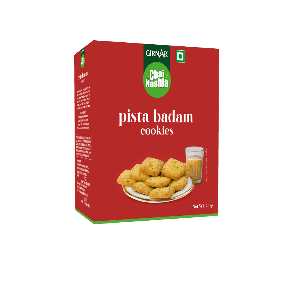 Girnar Chai Nashta - Pista Badam Cookies - Distacart