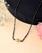 VOJ Gold-Plated AD-Studded & Beaded Mangalsutra - Distacart
