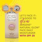 Jergens Glow Face Daily Moisturizer Sunscreen Spf 20