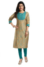 Snehal Creations Beige Cotton Silk Tunic for Women - Distacart