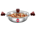 Hawkins Tri-Ply Stainless Steel Deep-Fry Pan with Glass Lid Silver (SSD15G)