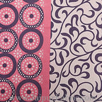 Vamika Printed Cotton Pink & Black Bedsheet With Pillow Covers (LEOD_CHKR_P)
