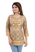 Snehal Creations Eye Catching Faux Crepe Printed Tunic Top