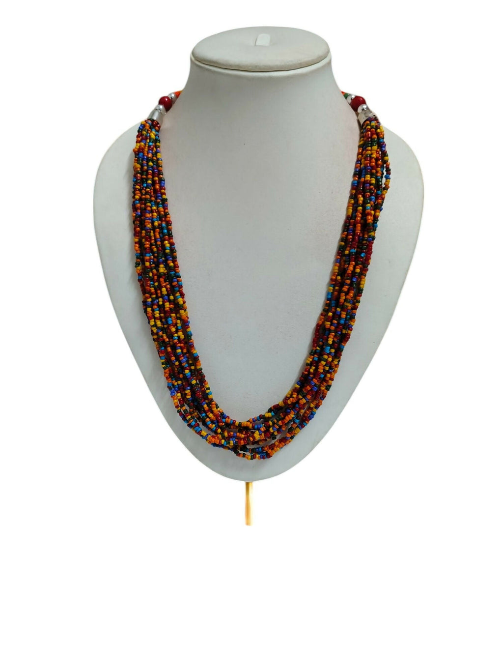 Inhanns Bloom Handmade Beaded Only Necklace - 12 Layers - Multicolor Necklace