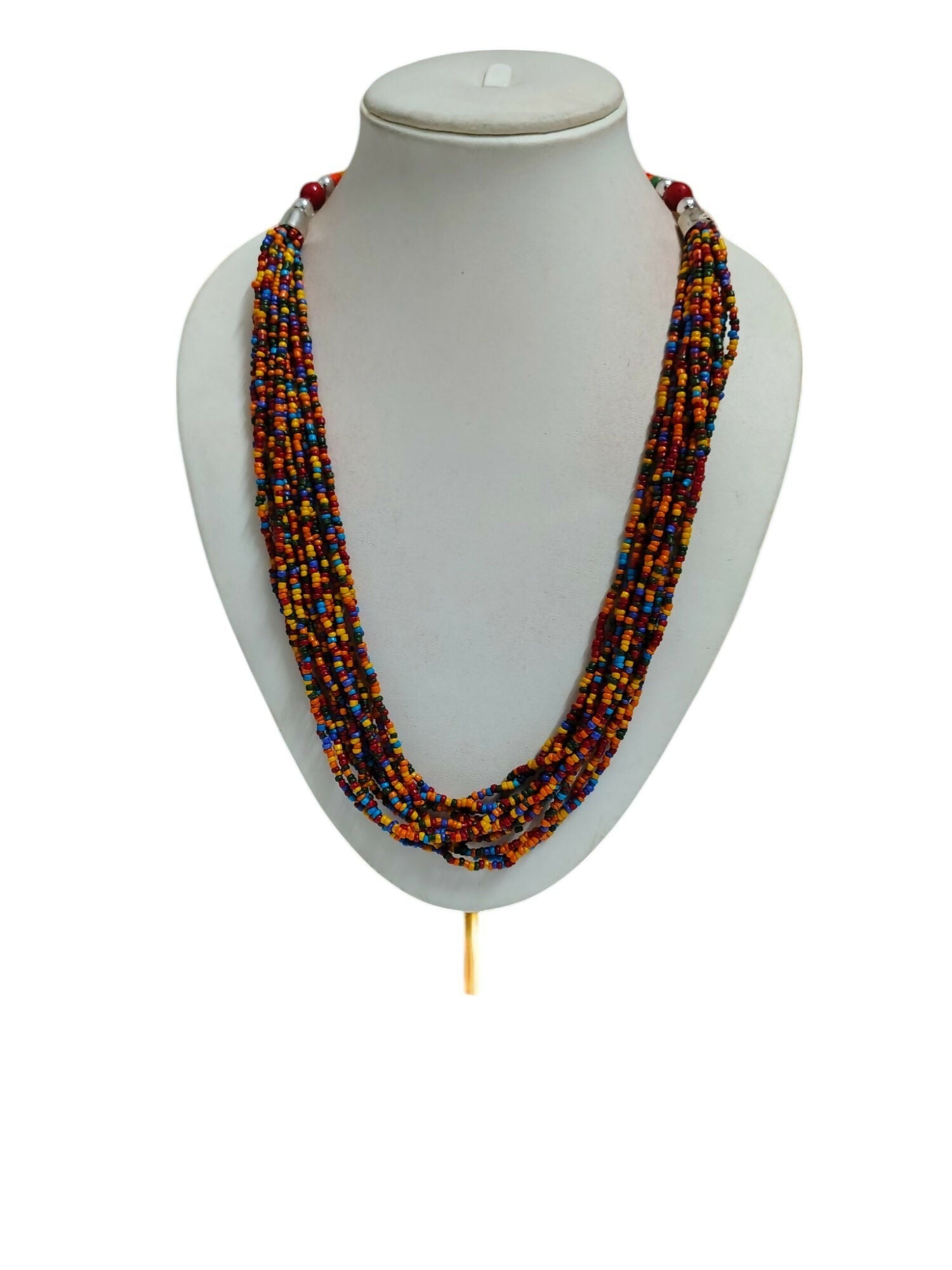 Inhanns Bloom Handmade Beaded Only Necklace - 12 Layers - Multicolor Necklace