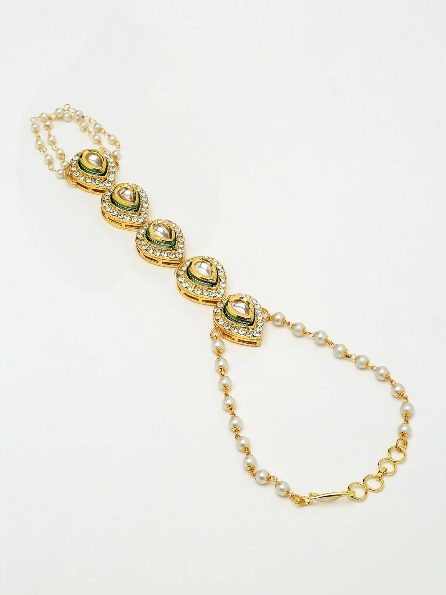 Kundan Hand Harness Set Of 2 - Ruby Raang - Distacart