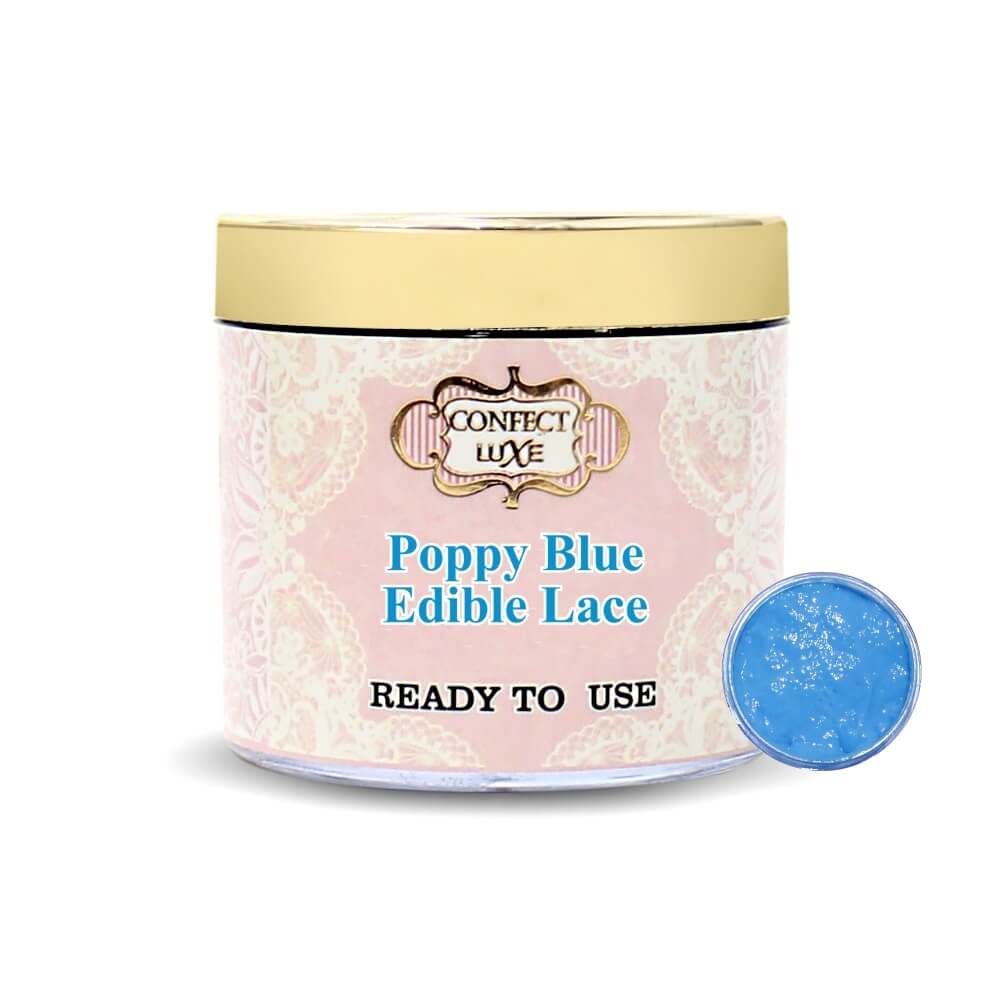 poppy blue edible lace 100g