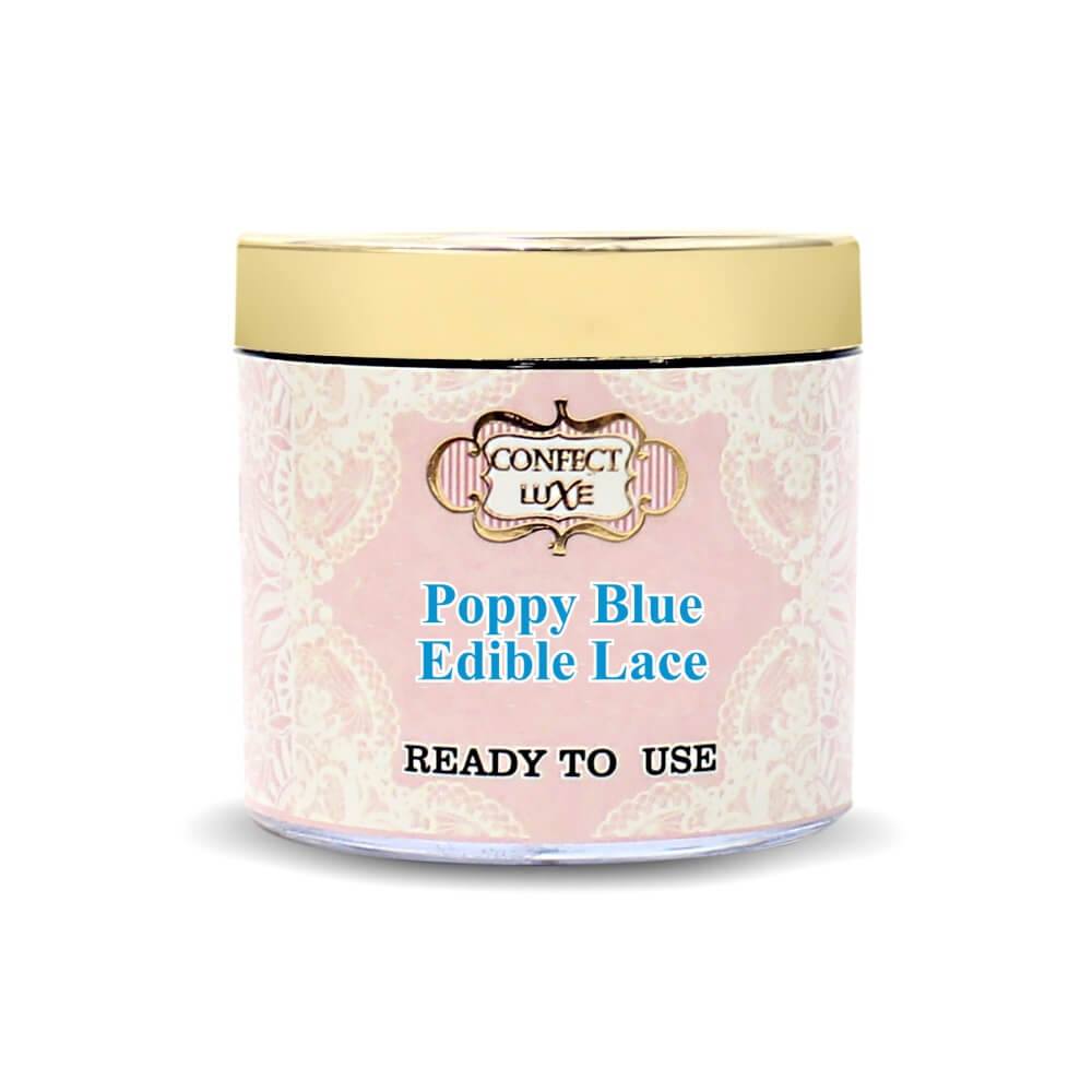 confect poppy blue edible lace 100 gms