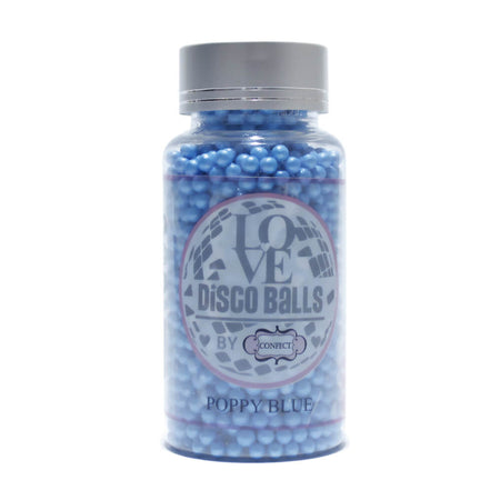Confect Poppy Blue Disco Balls Sprinkles 5 MM