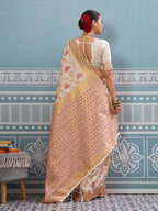 Shree Shyam Fashion Cream Silk Saree - Distacart
