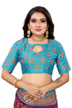 Vamika Purple Printed Art Silk Saree