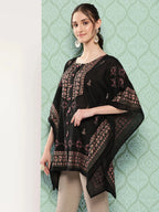 Yufta Printed Kimono Sleeve Ethnic Kaftan Top
