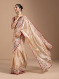 Teeya Creation Chiku Color Organza Silk Heavy Work Saree - Distacart