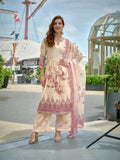 Joban Fashion Off White Position Digital Print With Position Foil Kurta Set - Distacart