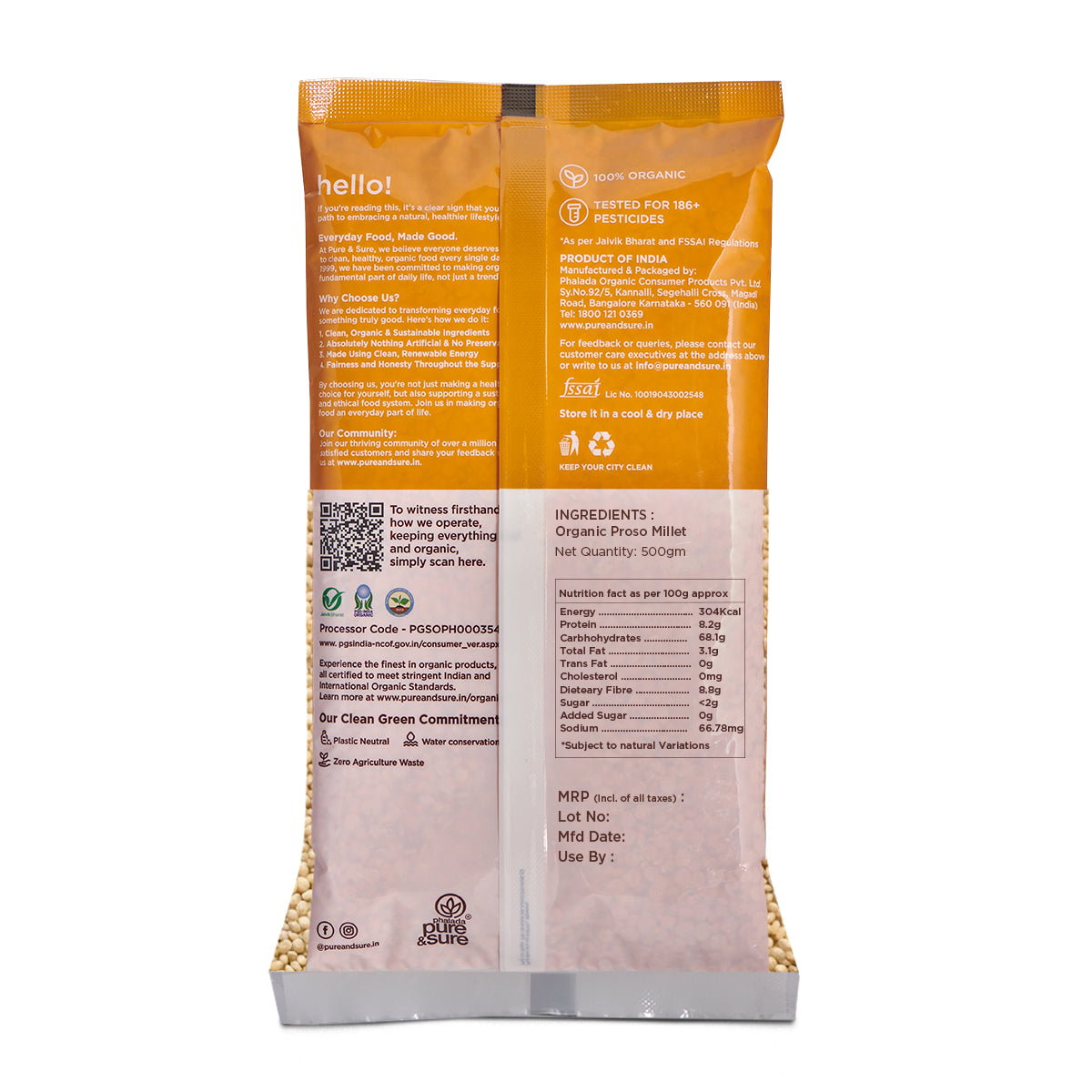 Pure & Sure Organic Proso Millet - Distacart
