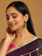 Nuyug 22K Gold Plated Pearl Drop Kundan Studded Ethnic Peacock Shaped Drop Earrings - Distacart