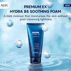 AHC Premium EX Hydra B5 Soothing Foam Face Cleanser - Korean skincare