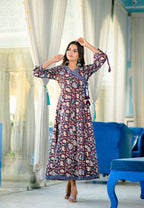 Yufta Women's Handblock printed kurta Dress