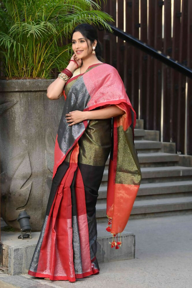 Beatitude Multicolor Tissue Silk Saree