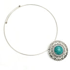 Mominos Fashion Johar Kamal Oxidised Silver-Plated Stone Work Necklace Handicraft - Distacart