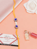 Designer kundan Rakhi - Ruby Raang - Distacart