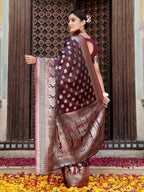 Shree Shyam Fashion Purple Silk Saree - Distacart